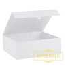 PLINJOY 2 Pcs White Gift Box Large 13.5x11.8x4.7 Inches, White