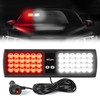Nilight Red White 48LED Visor Strobe Lights Interior Windshield Emergency