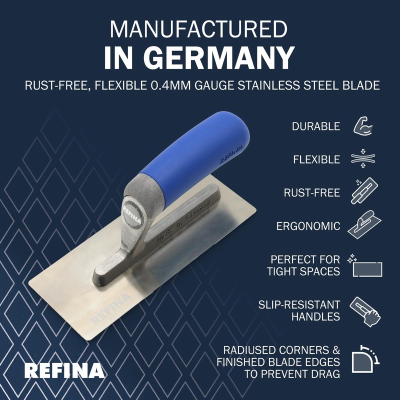 Refina FINATEX Flex Midget Plastering Trowel for Tight Spaces -