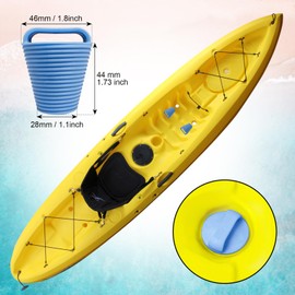 XARILK 8 Packs TPE Kayak Scupper Plug Kit – Universal Waterproof Bungs with Handle (2 Sizes, 3 Colours) for Kayak, Canoe, Motorcycle & More (Blue, Large)