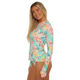 Salt Life Biscayne - Women's Rash Guard Top, Long Sleeve, UPF 50+, UV Sun Protection, Beach Cover Ups for Women, Multicolor, X-Small