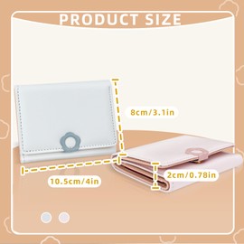 Energather Small Wallet for Women, Ladies Cute PU Wallets, Portable Credit Card Holder Coin Purse with Multiple Card Slots (Pink)