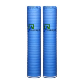 400SQFT AMERIQUE 2MM Premium Flooring Padding 3-in-1 Heavy Duty Foam Blue, 200SF/Roll, Pack of 2 Underlayment, with Tape & Vapor Barrier