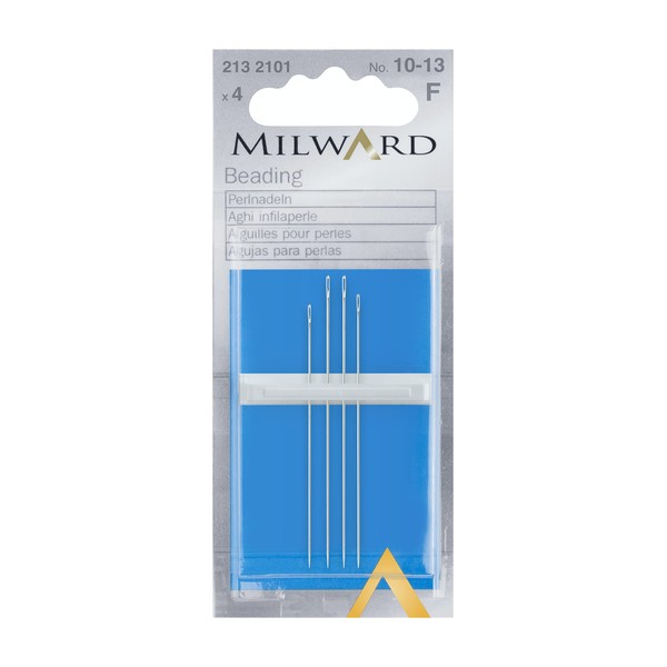 MILWARD 2132101 Beading Hand Sewing Needles, Silver, Nos.10-13
