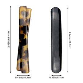 8PCS Barrettes for Women,French Tortoise Shell Automatic Hair Barrettes Strong Hold Vintage Hair Clip Hair Accessories for Women Girls Thick Thin Long Short Hair