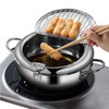 Deep Fryer Pot, Japanese Tempura Frying Pot 304 Stainless Steel