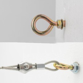 Aoktorkit 5Pcs Expansion Anchor Bolts M10*80 Eye Shield Bolts Expansion Screw Bolts with Closed Hooks for Concrete Masonry Brick Wall Fixings