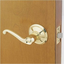 Schlage Flair Bright Brass Steel Passage Lockset ANSI Grade 2 1-3/4 in.