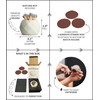 Decorative Ceramic Match Holder with Striker Pads - White Oval