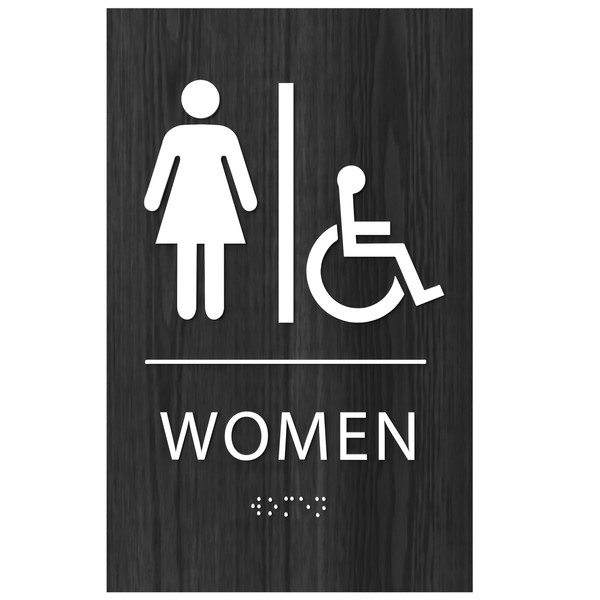 ADA CENTRAL SIGNS - 6"X9" Womens Accessible Restroom Sign -
