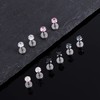 MILACOLATO Titanium Earrings for Women Men 5Pairs G23 Titanium Stud