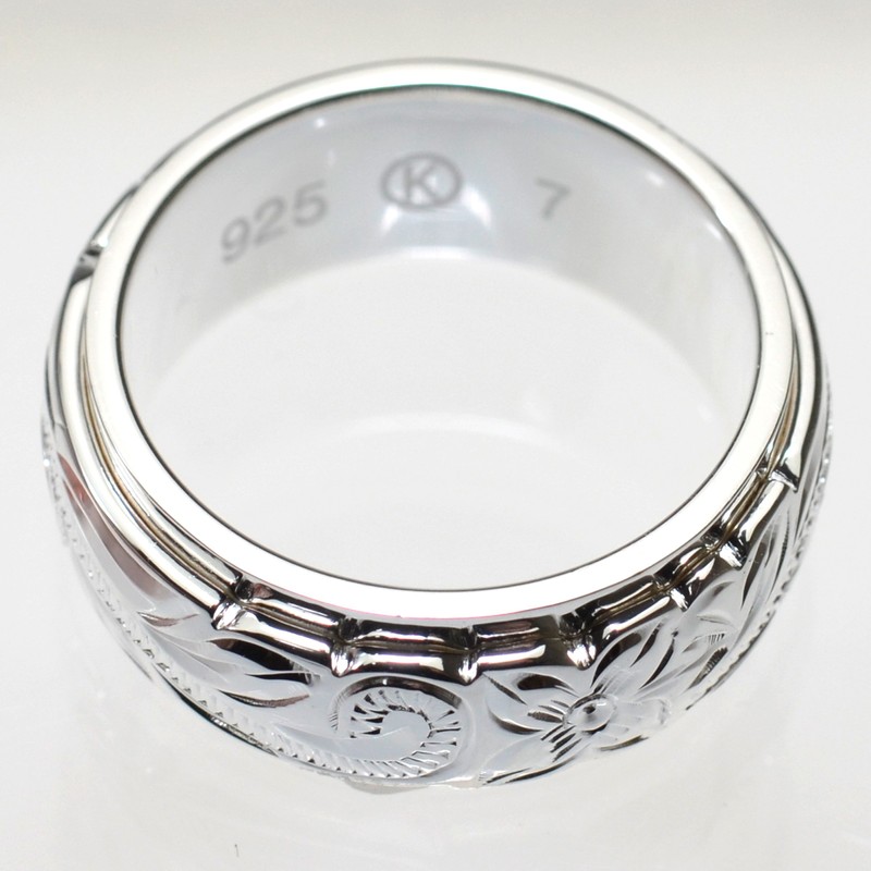 [BreezyIsland] Hawaiian Jewelry Two Tone Ring Ring 8mm Width 925