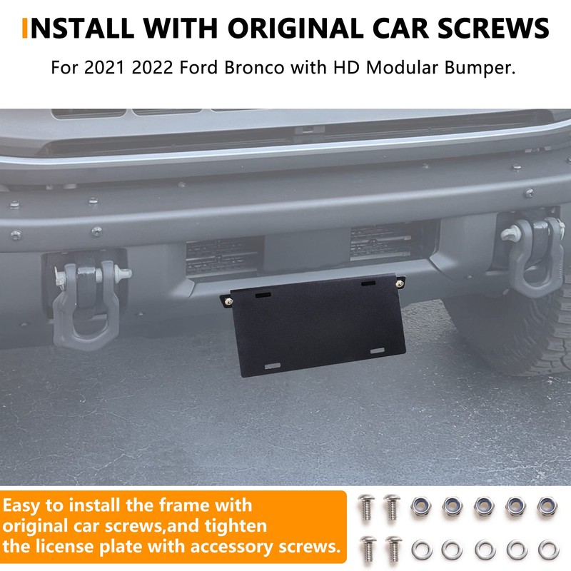 RERPRO Front License Plate Frame for 2021 2022 2023 2024