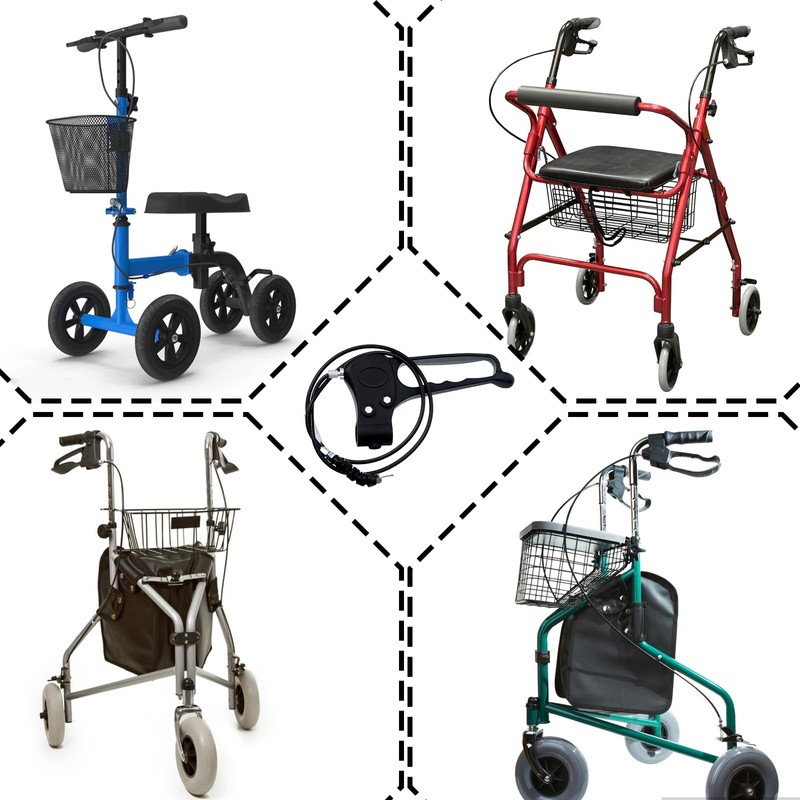 Brake Handle Replacement for Rollator Walker, Rollator Replacement Hand Brake