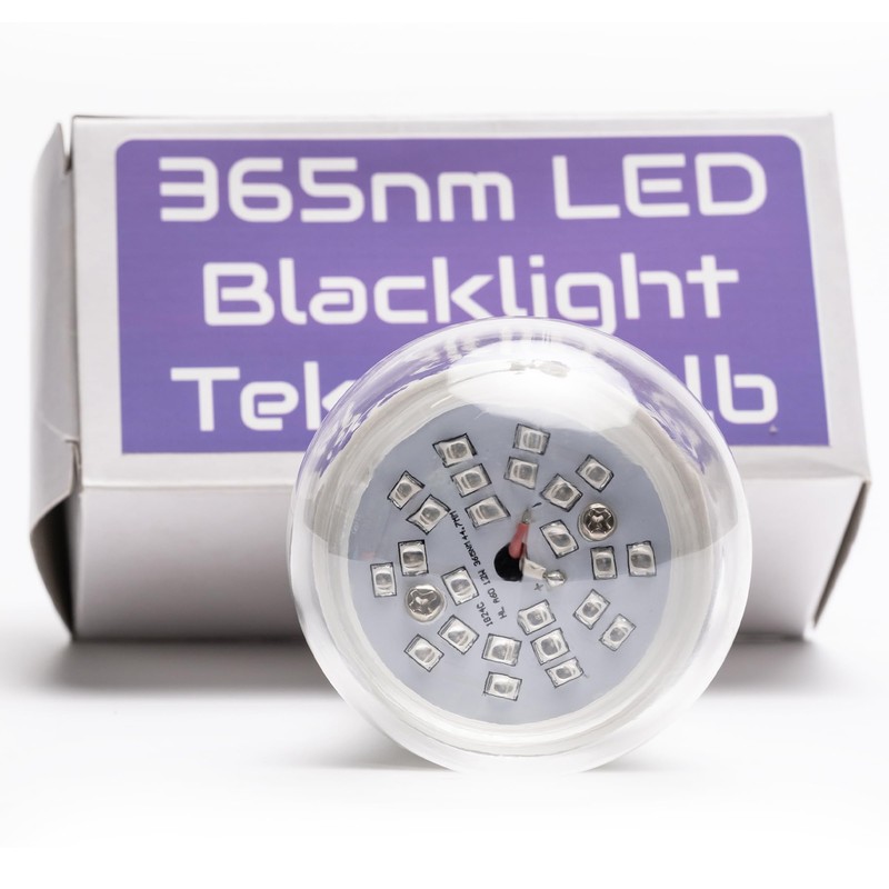 Tekno LED 365nm Blacklight Bulb - 12 watts/110 Volts/UV 365nm/A60