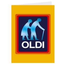 Oldi Greetings Card- Birthday Gifts Funny Joke Novelty Fathers Day Retiring Colleague Work Leaving Grandad Gran Anniversary Friends Family Dads Mothers Plain Blank Occasion (Assorted)