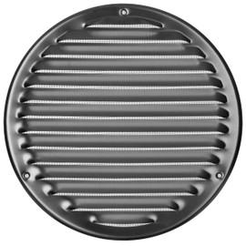 LIRAST 8" Round Vent Cover for Wall and Ceiling - Aluminum Alloy Soffit Vents for Outdoor and Indoor - Metal HVAC Return Air Grille with Mesh - External Diameter: 9.45"