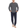 Sykooria Long Men's Pyjamas with Cotton Cuffs, 2-Piece Pyjamas with