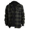 Yasumond Mens Warm Fleece Jackets Zip Up Plaid Flannel Sweatshirt