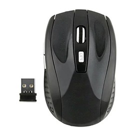 2.4Ghz Wireless Mobile Optcal Mouse with 6 Buttons, 4 DPI Levels, USB Wireless Receiver black                                                         