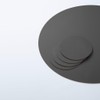 Vacavaliente Coaster, Recycled Leather, Grey