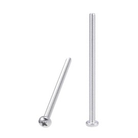 MACHSWON M4x65mm Machine Screws Pan Phillips Cross Head Screw 304 Stainless Steel Round Head Cross Screw Fasteners Bolts 10Pcs