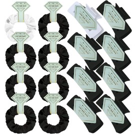 Featch Bridesmaid Proposal Gifts 8pcs Hair Claw Clips & 8pcs Satin Hair Ties Scrunchies Bachelorette Party Bridal Shower Present Good ideas Gift for Wedding Party Favors White&Black