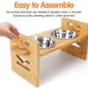 Raised Dog Bowls for Small Medium Dogs, Adjustable Elevated Tilted