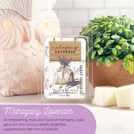 Clean Soy Blend Wax Melts Candle Decor with 50  including holiday favorite fragrances, smokeless fragrance for your home   Freshener Scented - Scent: Mahogany Lavender