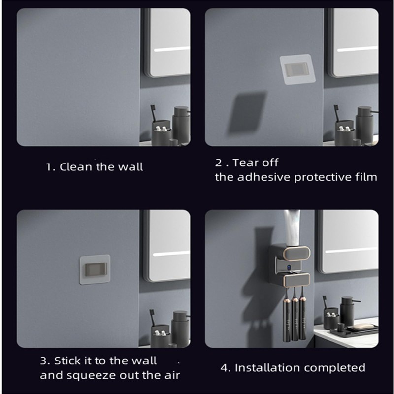 Partslety Automatic Toothpaste Dispenser, Wall Mounted Electric Toothpaste Dispenser with