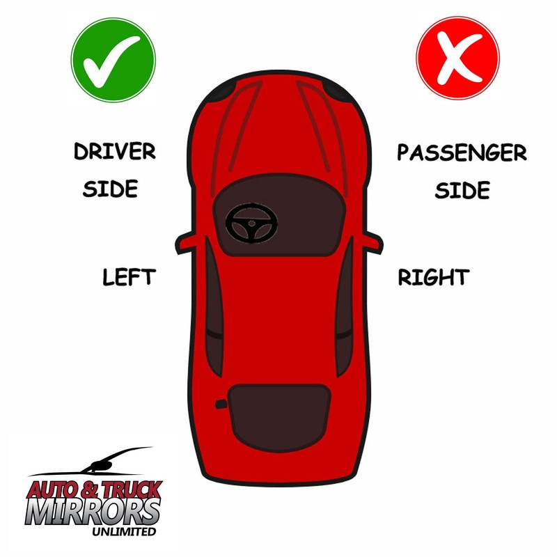 Driver Side Mirror Replacement Glass with Adhesive Pads for 2011-2014