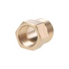 sourcing map Brass Threaded Pipe Fitting G1/2 Male X G3/8
