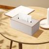 Tissue Box Cover, PU Leather Tissue Box Holder, Rectangular Tissue