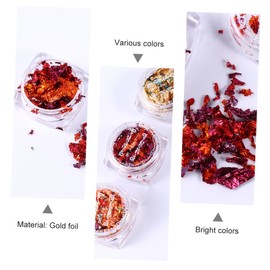 FRCOLOR Nail Chars Nail 3 Colors Foil Flakes Flakes for Manicure Supply DIY Jewelry Craft