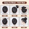 TANJET Messy Bun Hair Piece #Honey Brown 100% Real Human