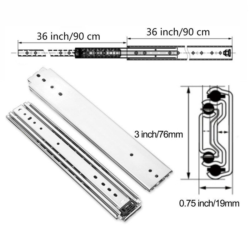 KCOLVSION 1 Pair 36 Inch 500 Lb Capacity Heavy Duty