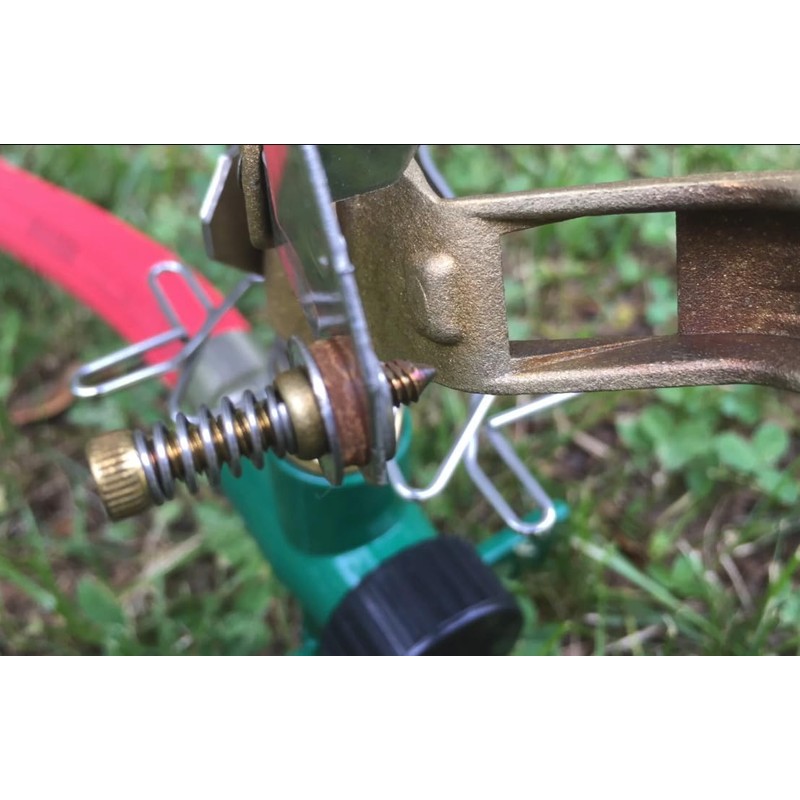 Dramm 15086 Circular Base Impulse Sprinkler with a Heavy-Duty Metal