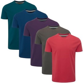 Charles Wilson Men's 5 Pack Midweight Crew Neck T-Shirt (L, Core Essentials U624)
