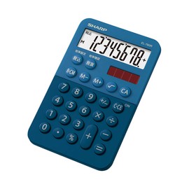 Sharp EL-760R-AX Color Design Calculator, 8 Digit Display, Blue