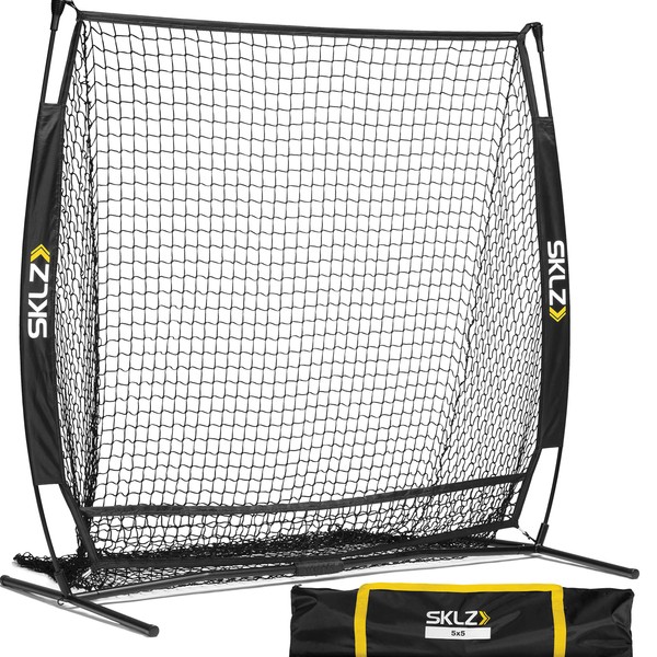 SKLZ Portable Baseball and Softball Hitting Net with Vault, 5 x 5 feet