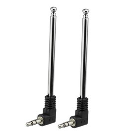 Bingfu Mini FM Radio Antenna 3.5mm Male Telescopic FM Antenna Portable 2-Pack Compatible with Indoor Stereo Receiver AV Audio Video Home Theater Receiver Mobile Cell Phone Bose Radio