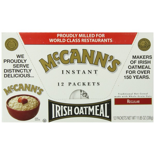 McCann's Instant Irish Oatmeal, Regular, 11.8 Ounce (Pack of 12)