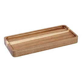 Janxin Vanity Tray, Bathroom Tray, Soap Dispenser Tray for Bathroom, Kitchen and Home Decor(Acacia-Medium)