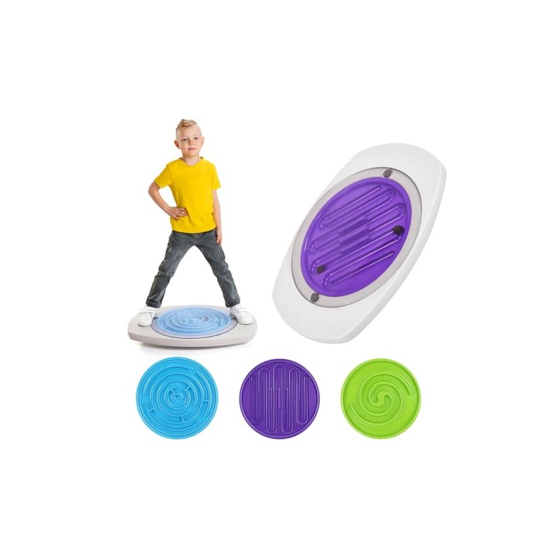 Maze Balance Board for Kids, 3 Replaceable Labyrinth Boards 140lbs