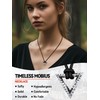 FaithHeart Viking Rune Necklace for Men and Women, Mobius Necklace