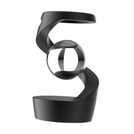 Milageto Defying Desk Toy Floating Ball Anti Ornament,Aluminum Alloy for Adults Desktop Rotating,