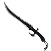 27" Scimitar Style Black Tactical Fixed Blade Machete With 2