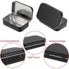 ACEmedia 12pcs Metal Rectangular Empty Hinged Tins Box Containers, Mini