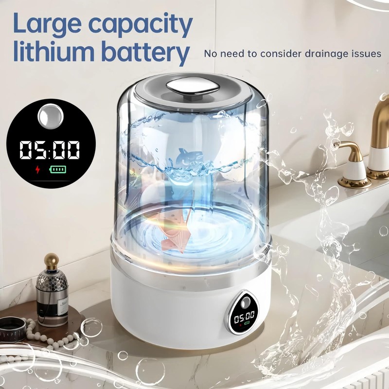 Portable Washing Machine, Compact Mini Washing Machine for Delicates &