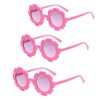 JieJieko Kids Round Flower Sunglasses Girl flower Shaped Sunglasses Cute